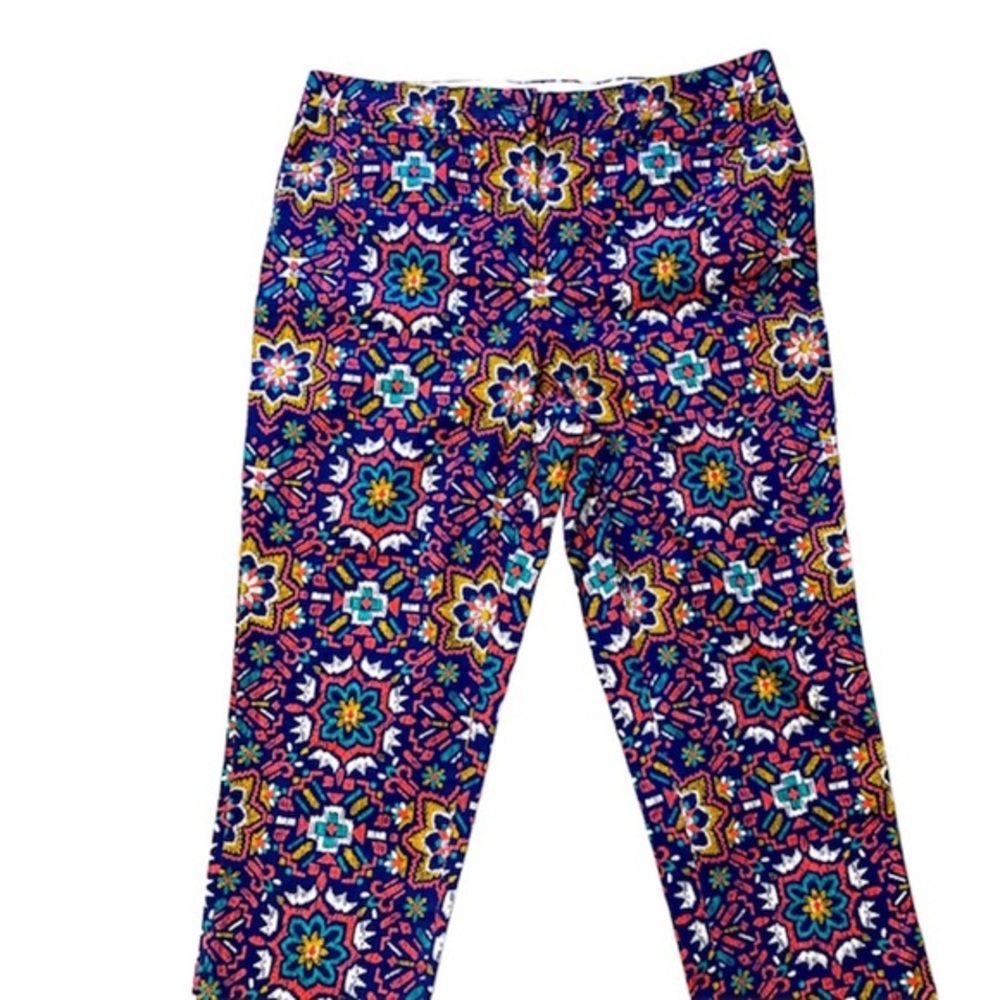 Land’s End Mid Rise Multicolor Print Cropped Pants Size 12